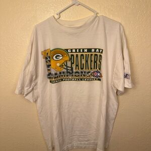 LOGO 7 Green Bay Packers White Graphic Tee